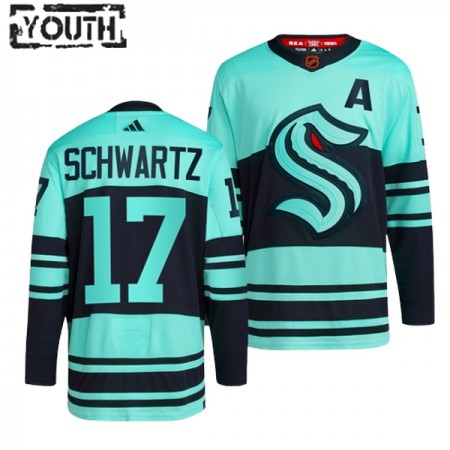 Dresovi Seattle Kraken Jaden Schwartz 17 Adidas 2022-23 Reverse Retro 2.0 Ledeno plava Authentic - Dječji